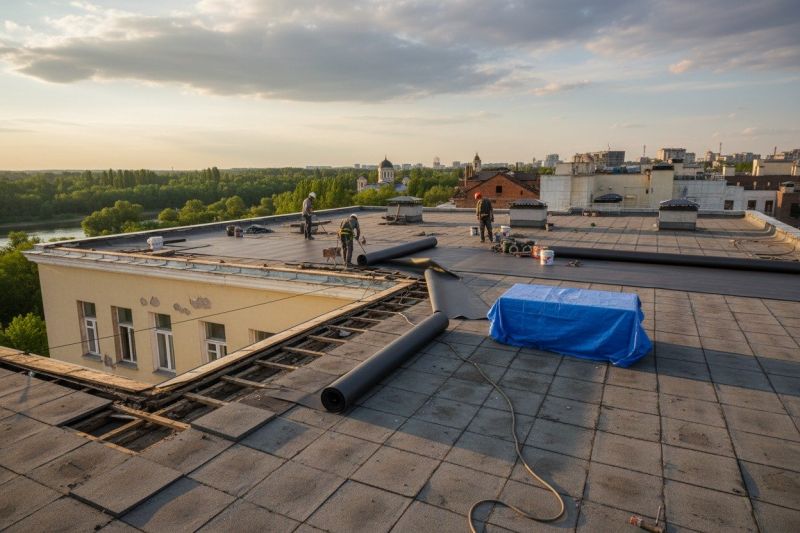 Cost of Flat Roof Replacement in Windsor, CT